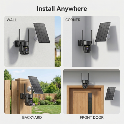 Pressus GuardCam Pro - Solar Powered PTZ Security Camera