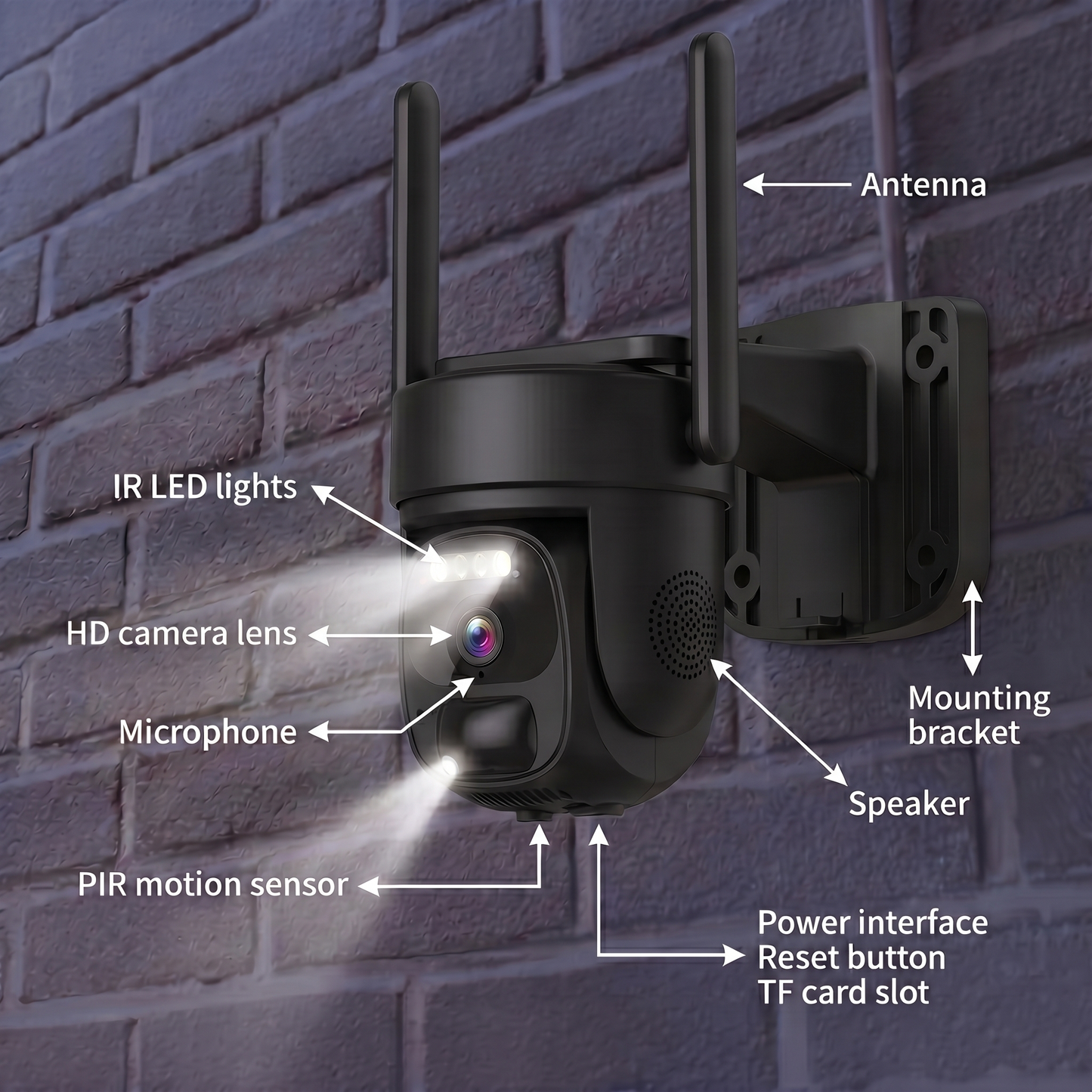 Pressus GuardCam Pro - Solar Powered PTZ Security Camera
