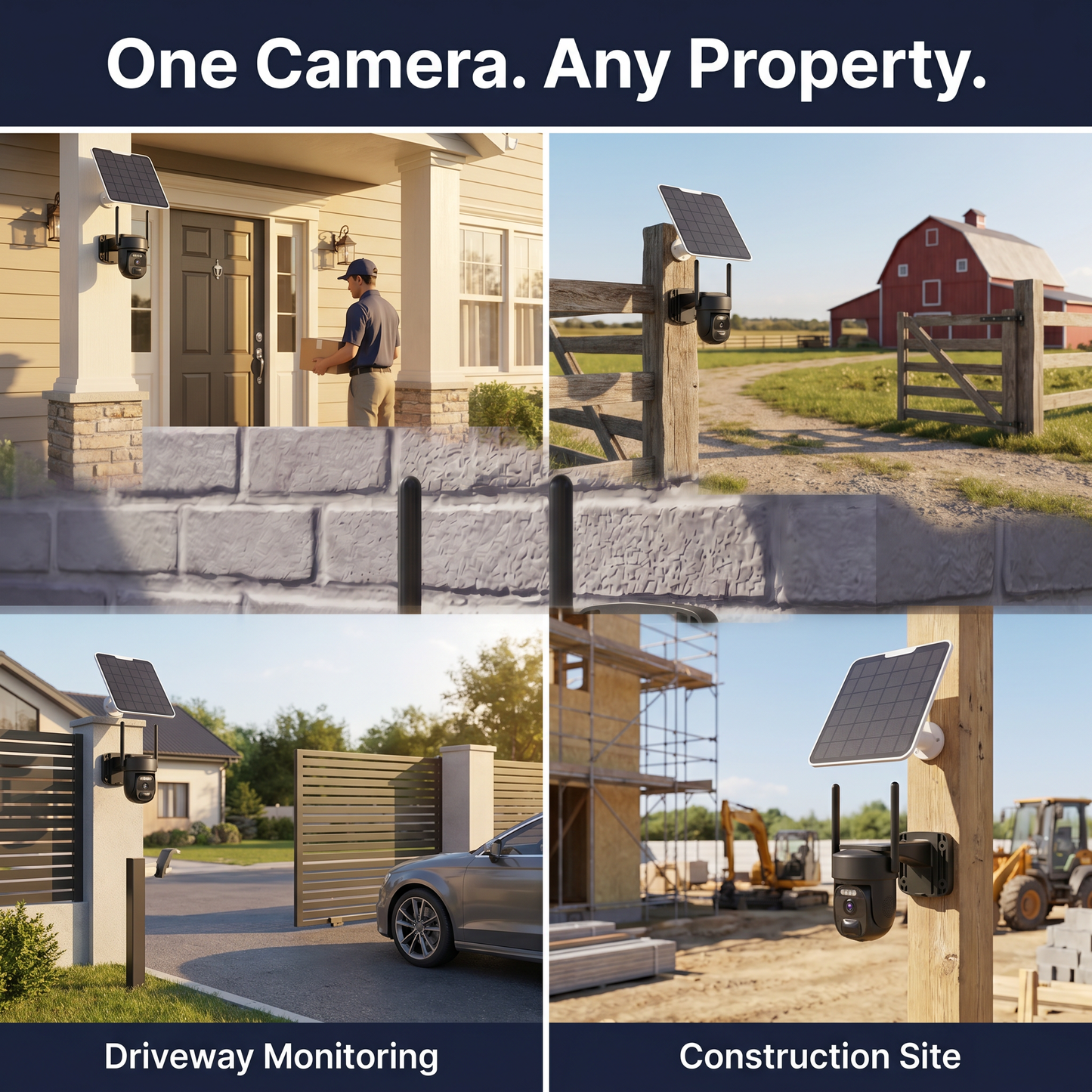 Pressus GuardCam Pro - Solar Powered PTZ Security Camera