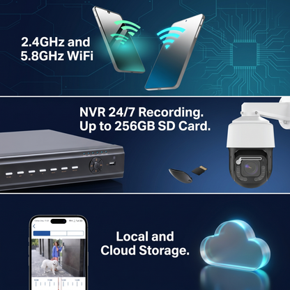 GuardCam 240 Pro — 4K PTZ Camera with 30x Zoom & AI Auto-Tracking