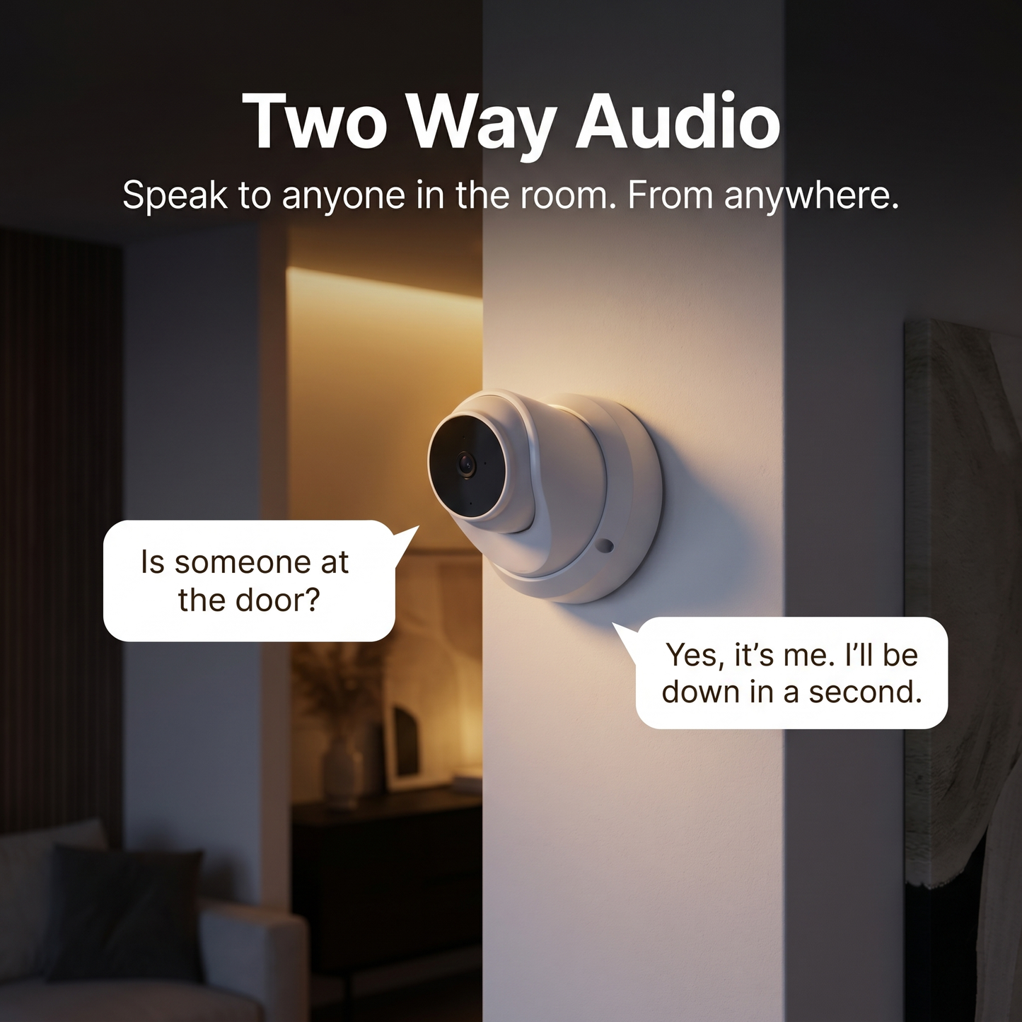 Pressus GuardCam Dome 100 Pressus GuardCam Dome 100 - 1080p WiFi Indoor Camera + Pan Tilt + Two Way Audio