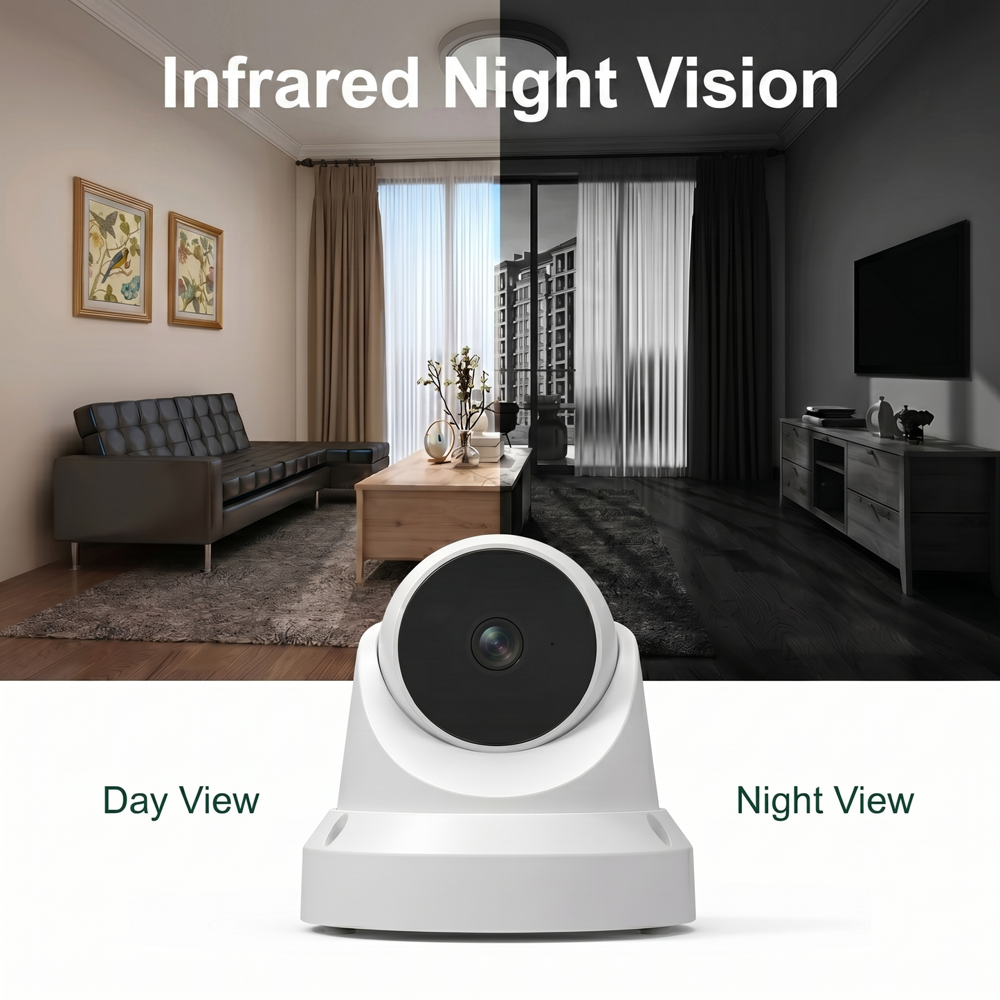 Pressus GuardCam Dome 100 Pressus GuardCam Dome 100 - 1080p WiFi Indoor Camera + Pan Tilt + Two Way Audio