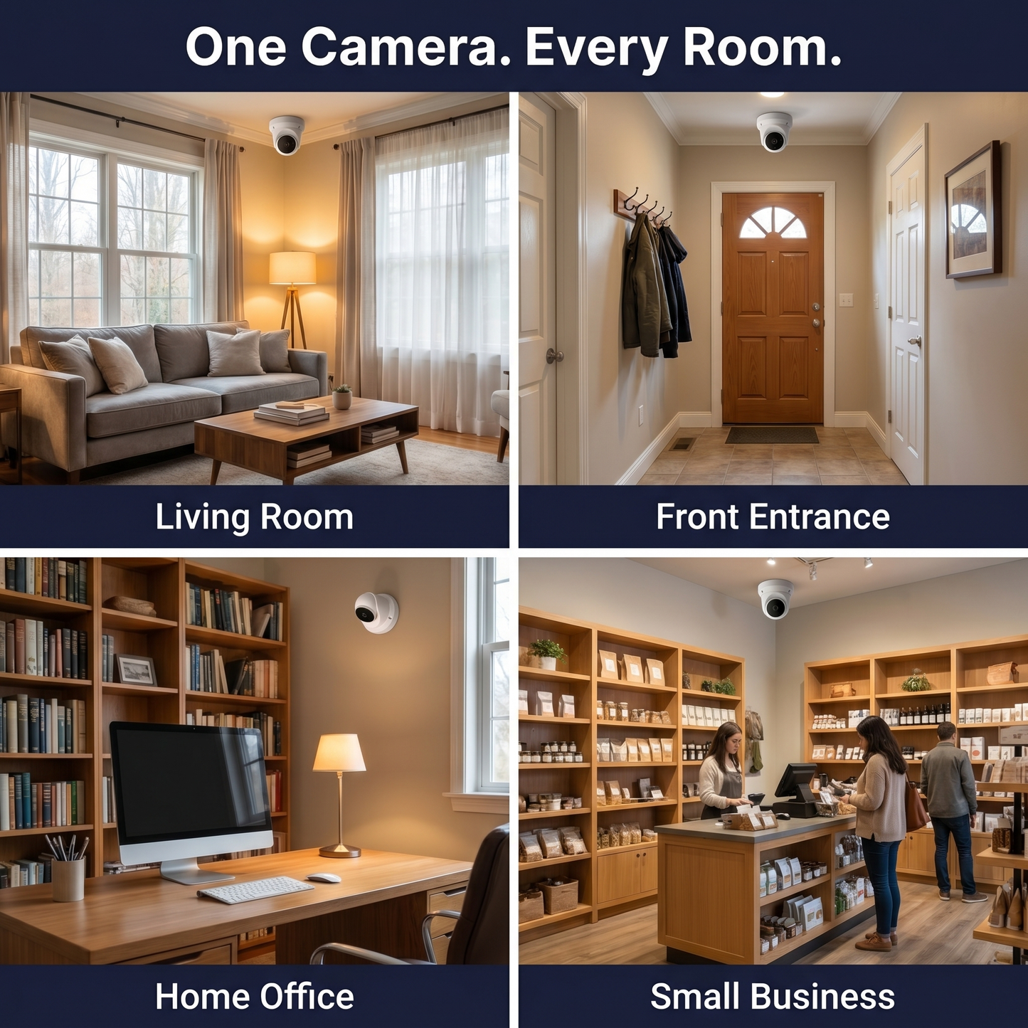 Pressus GuardCam Dome 100 Pressus GuardCam Dome 100 - 1080p WiFi Indoor Camera + Pan Tilt + Two Way Audio